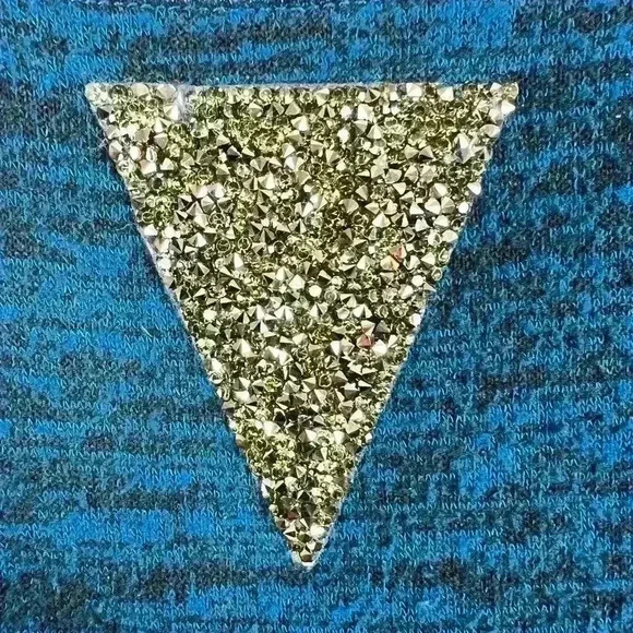 Juicy Couture Women’s Teal Pullover Embelished Sweatshirt Size Large Rhinestones - Picture 7 of 8